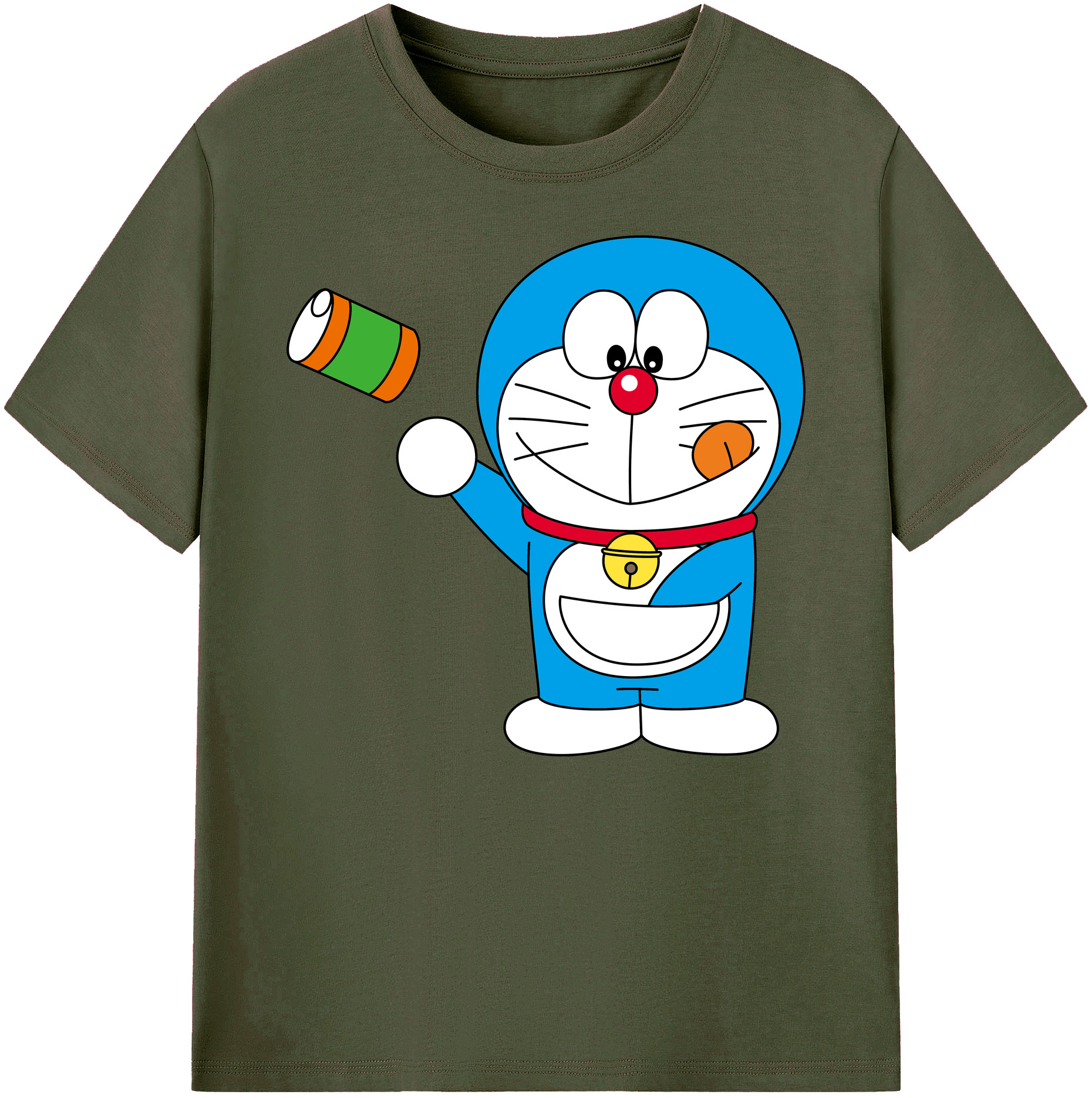 （画像用） ドラえもん Doraemon 綿100％ メンズ半袖Tシャツ｜肌触りやわらか＆通気性